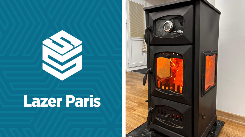 Lazer Paris Camlı Saf Döküm Şömine